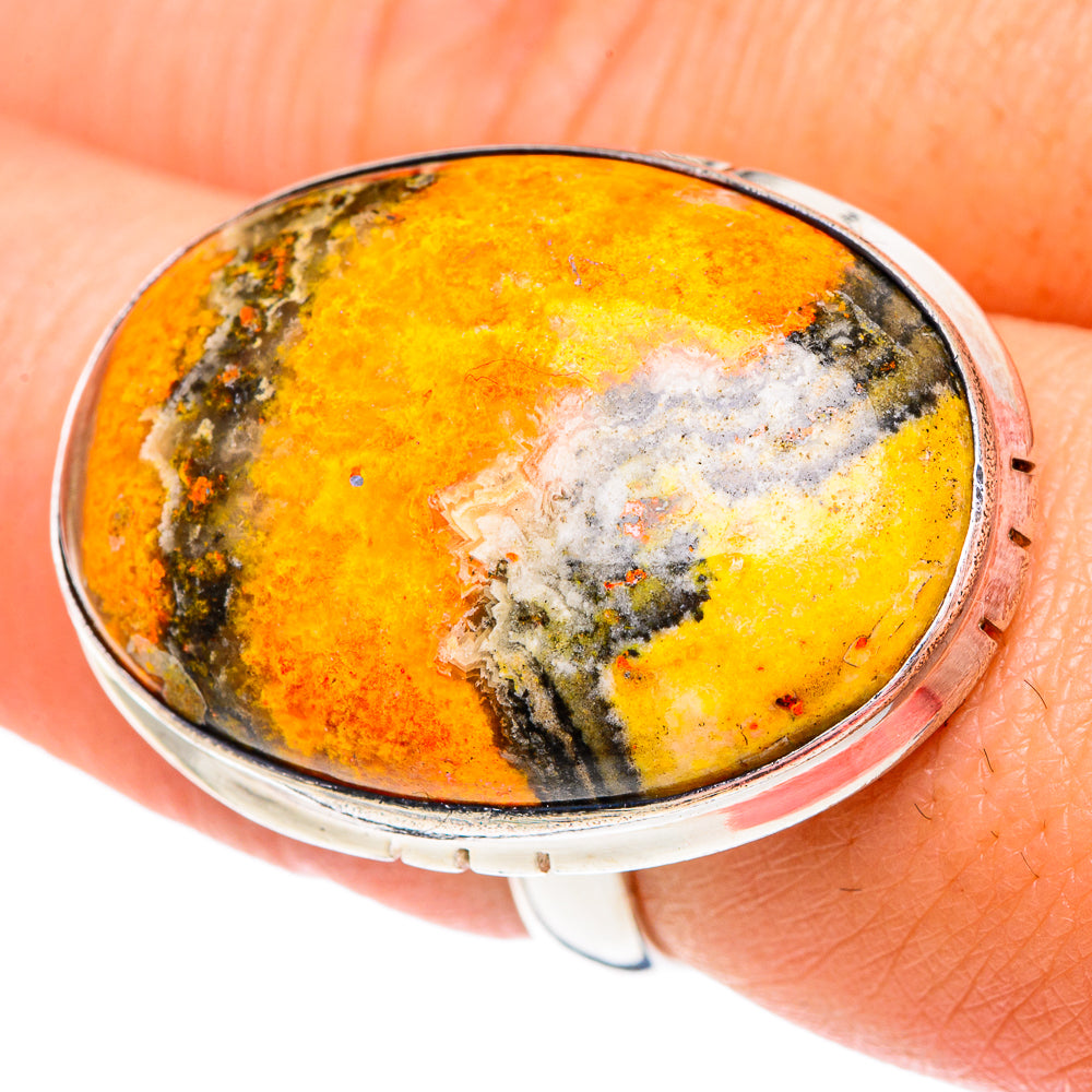 Bumble Bee Jasper Rings handcrafted by Anasilvercos - RING87331