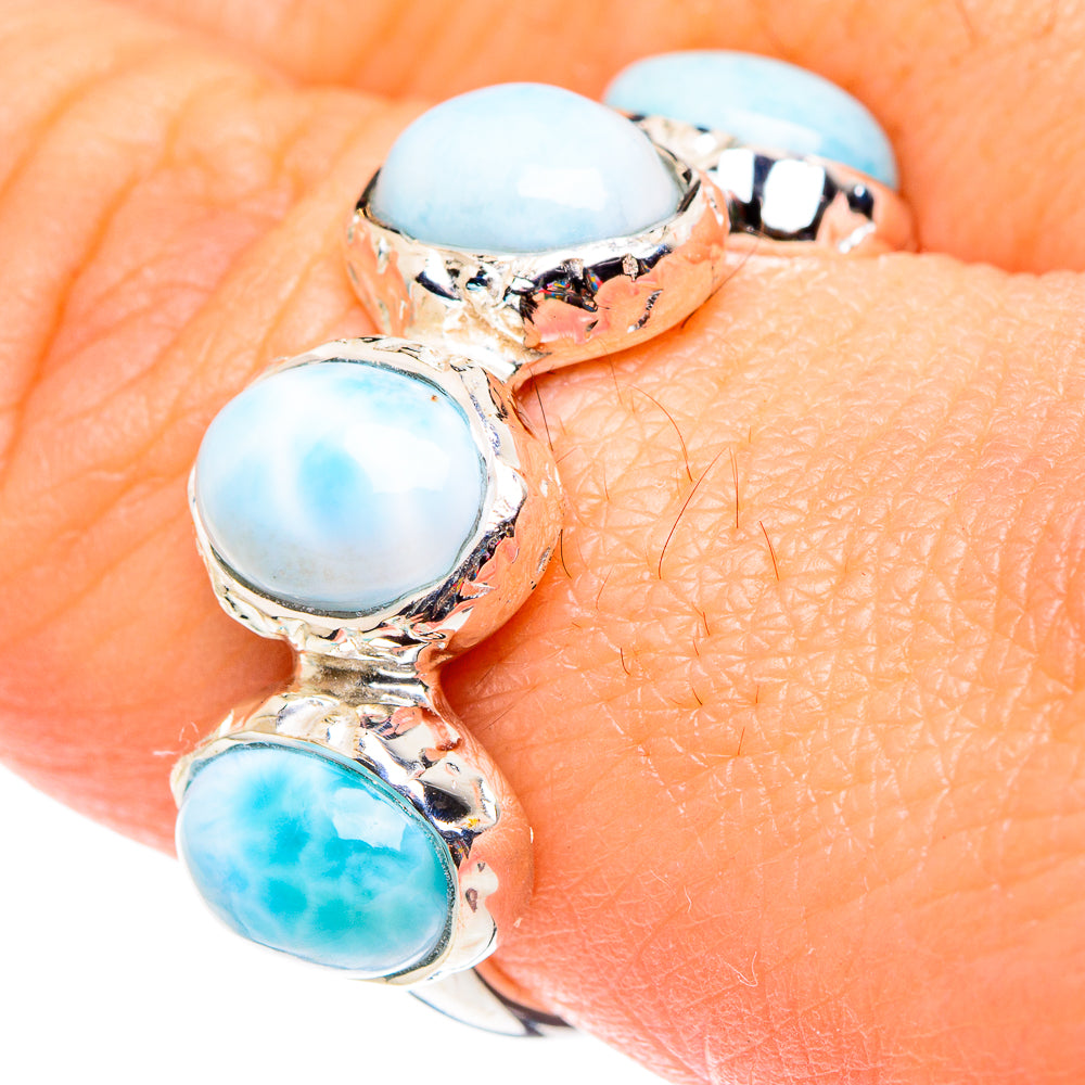 Larimar Rings handcrafted by Anasilvercos - RING87354