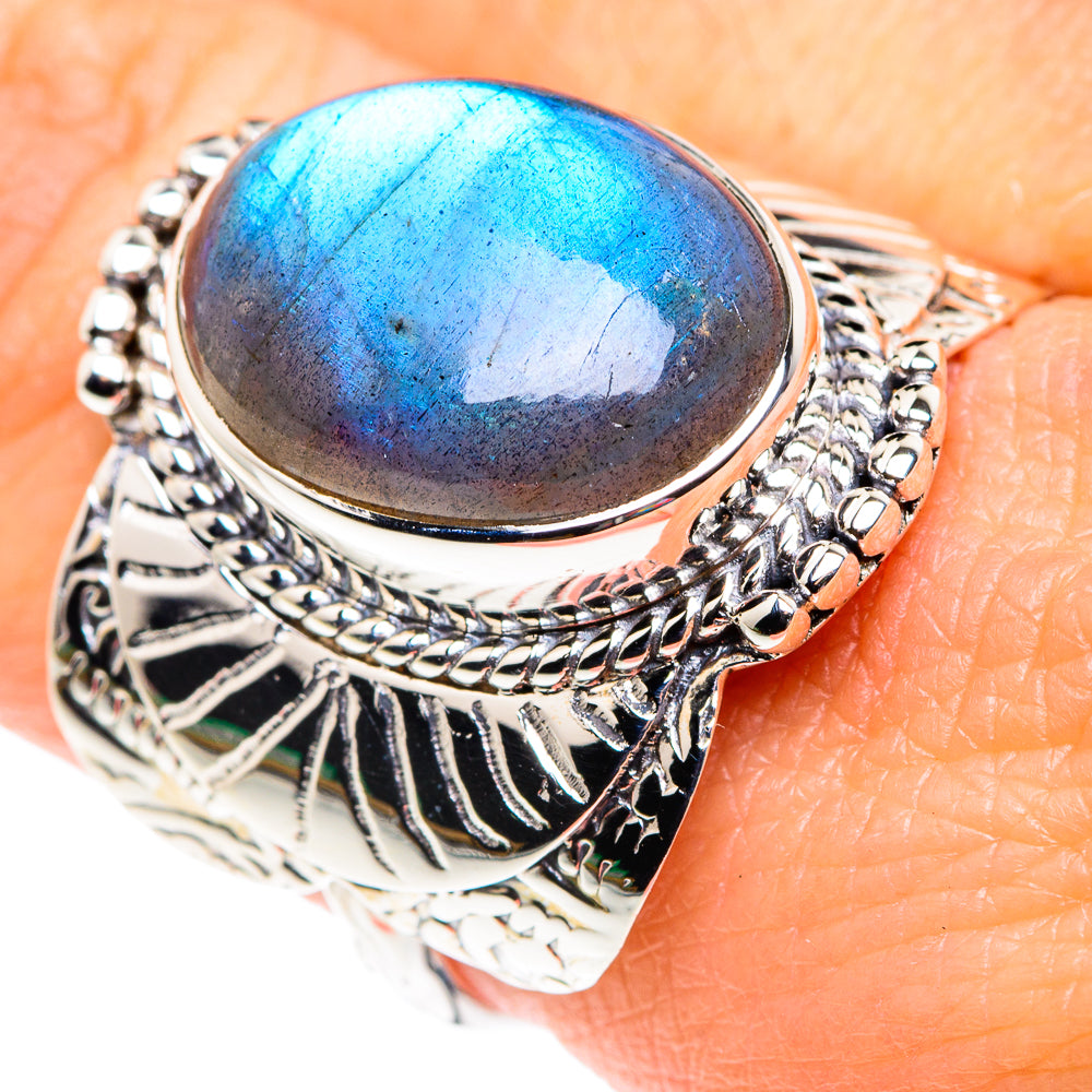 Labradorite Rings handcrafted by Anasilvercos - RING87357