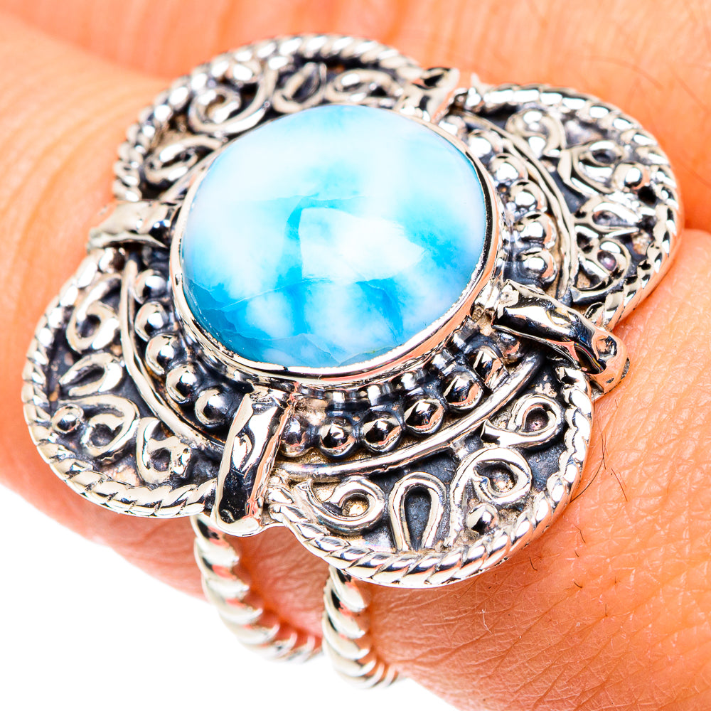 Larimar Rings handcrafted by Anasilvercos - RING87360