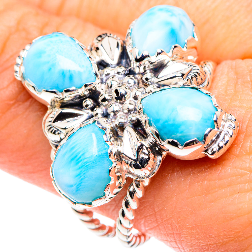 Larimar Rings handcrafted by Anasilvercos - RING87372