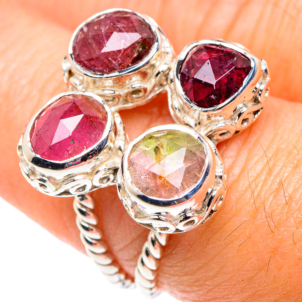 Watermelon Tourmaline Rings handcrafted by Anasilvercos - RING87381