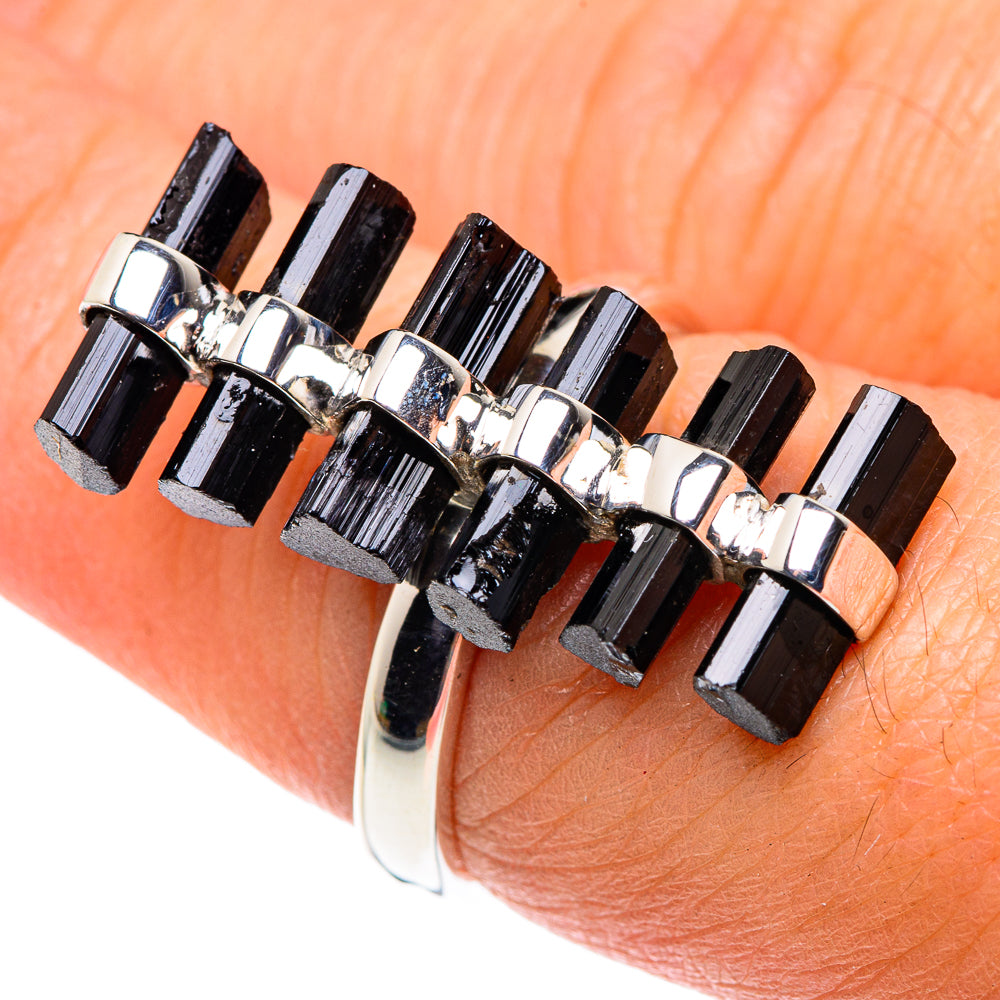 Black Tourmaline Rings handcrafted by Anasilvercos - RING87385