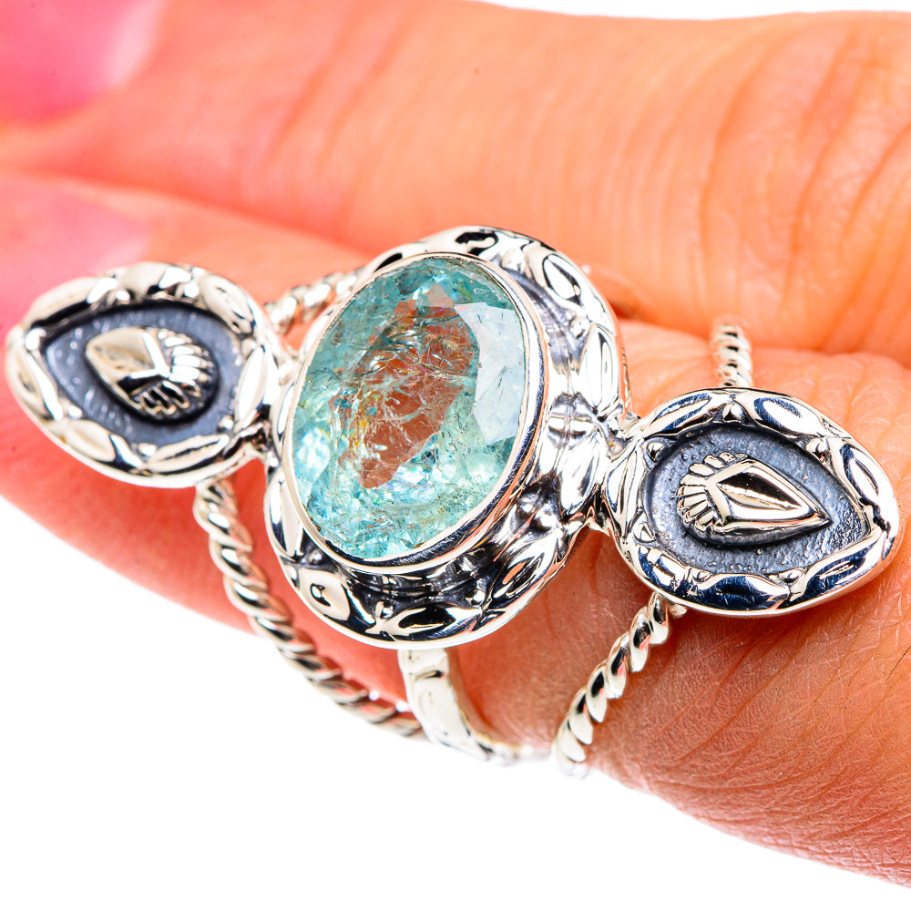 Aquamarine Rings handcrafted by Anasilvercos - RING87392