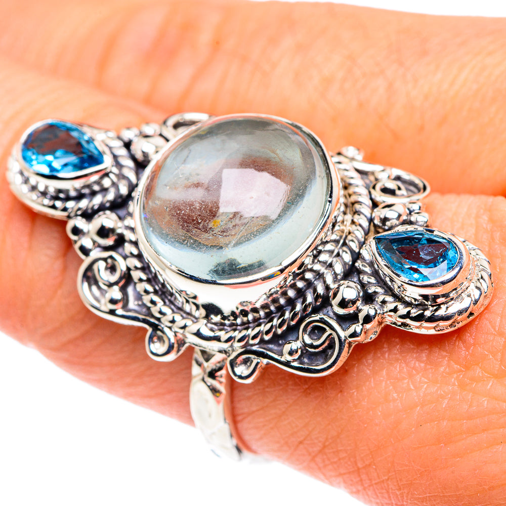 Aquamarine, Blue Topaz Rings handcrafted by Anasilvercos - RING87395