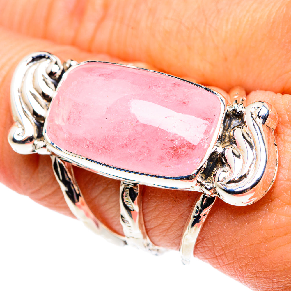 Rose Quartz Rings handcrafted by Anasilvercos - RING87404