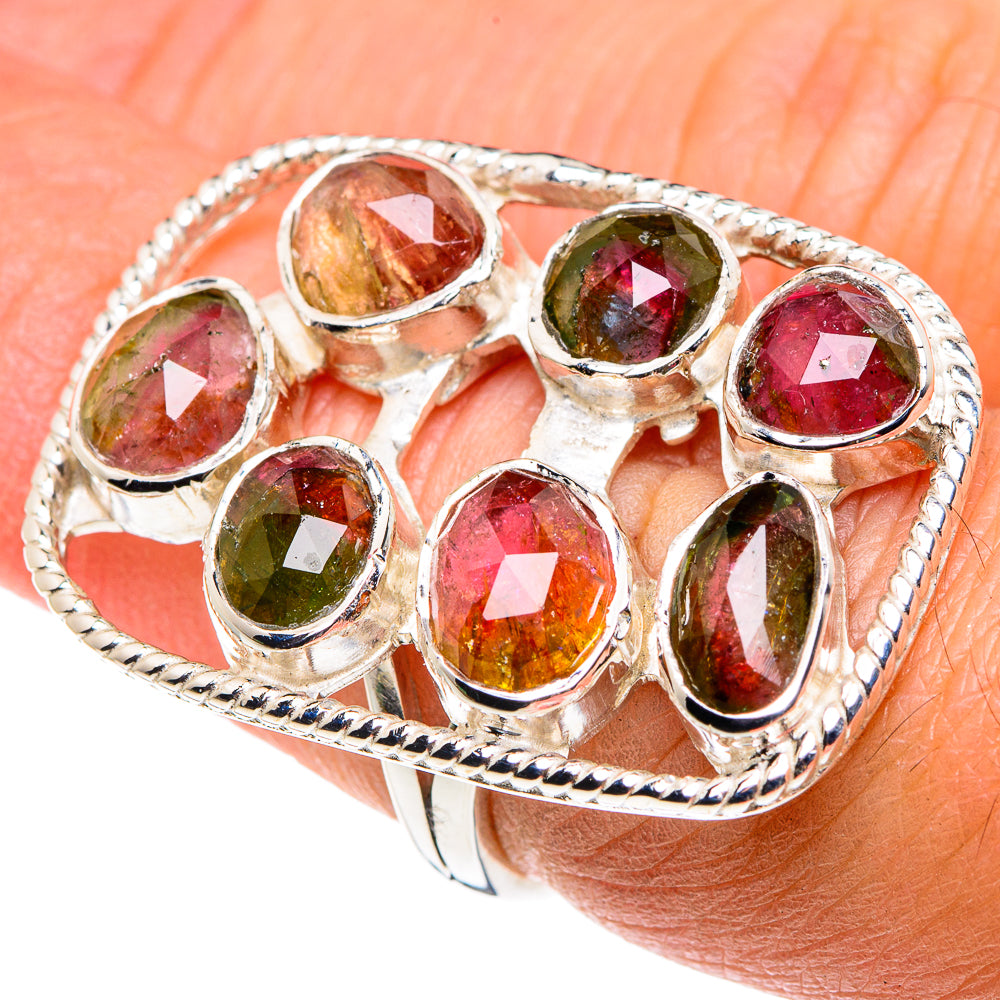 Watermelon Tourmaline Rings handcrafted by Anasilvercos - RING87413