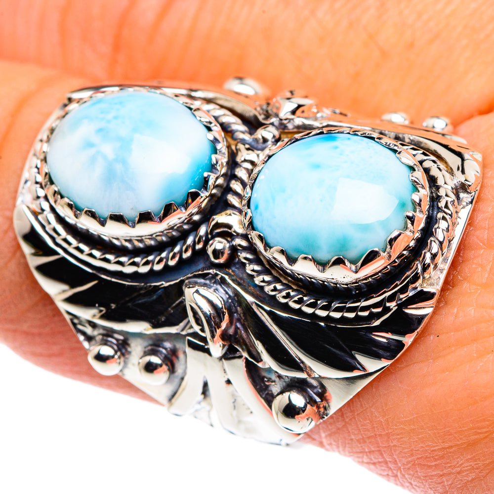 Larimar Rings handcrafted by Anasilvercos - RING87416