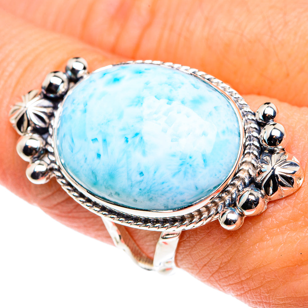 Larimar Rings handcrafted by Anasilvercos - RING87417