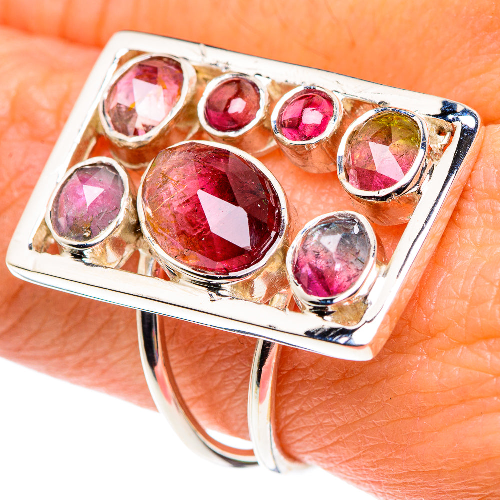 Watermelon Tourmaline Rings handcrafted by Anasilvercos - RING87428