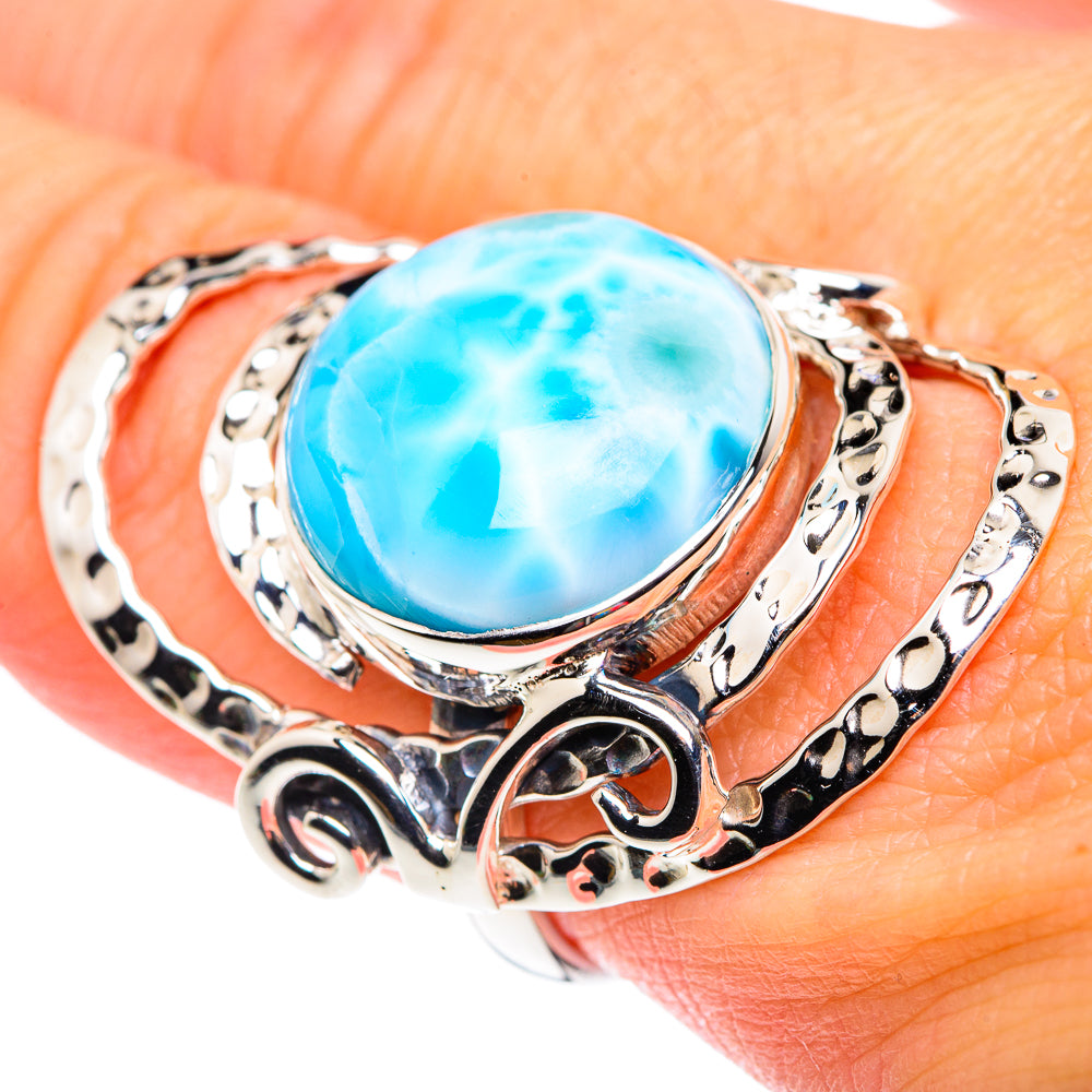 Larimar Rings handcrafted by Anasilvercos - RING87441