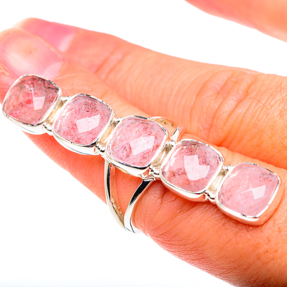 Rose Quartz Rings handcrafted by Anasilvercos - RING87451