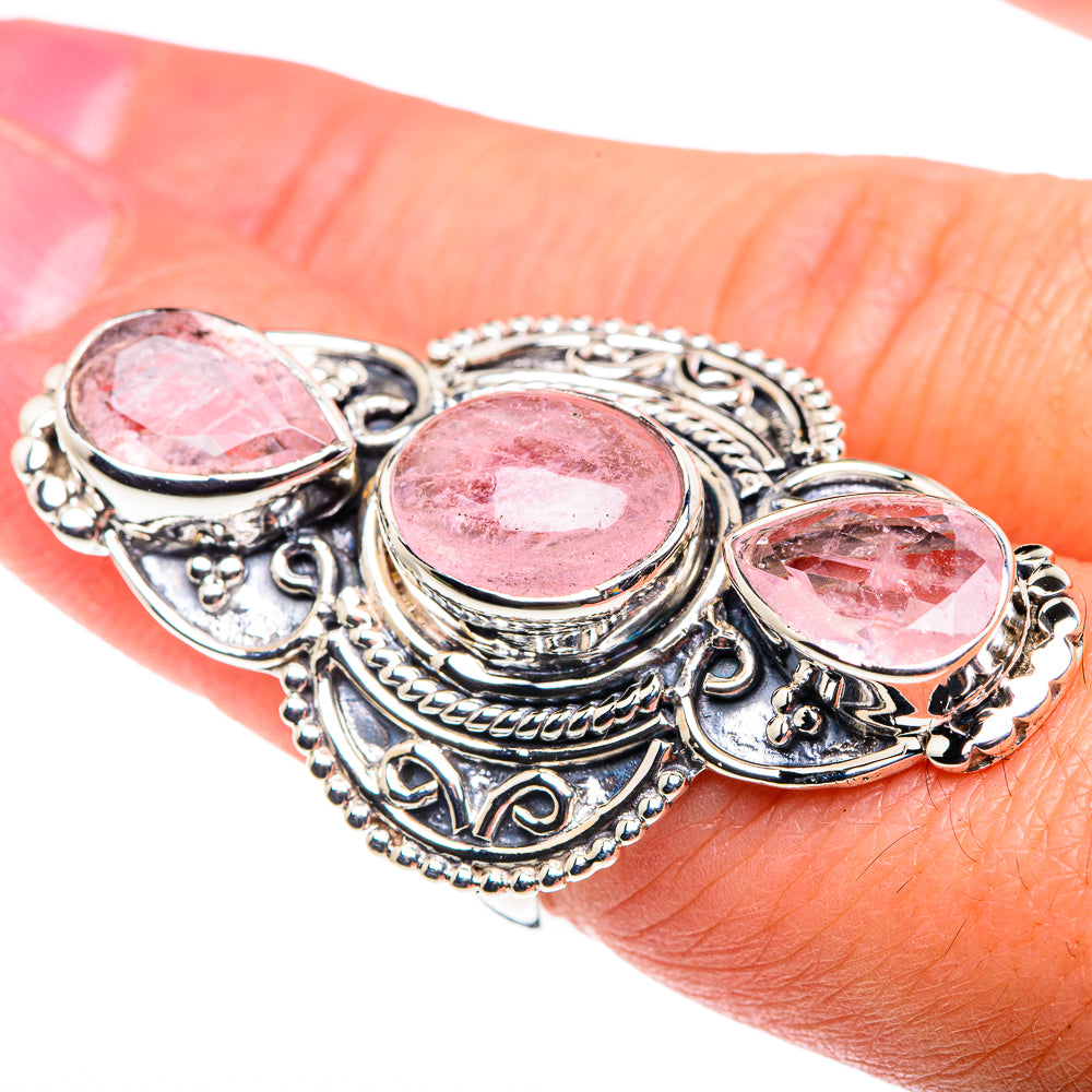 Rose Quartz Rings handcrafted by Anasilvercos - RING87471