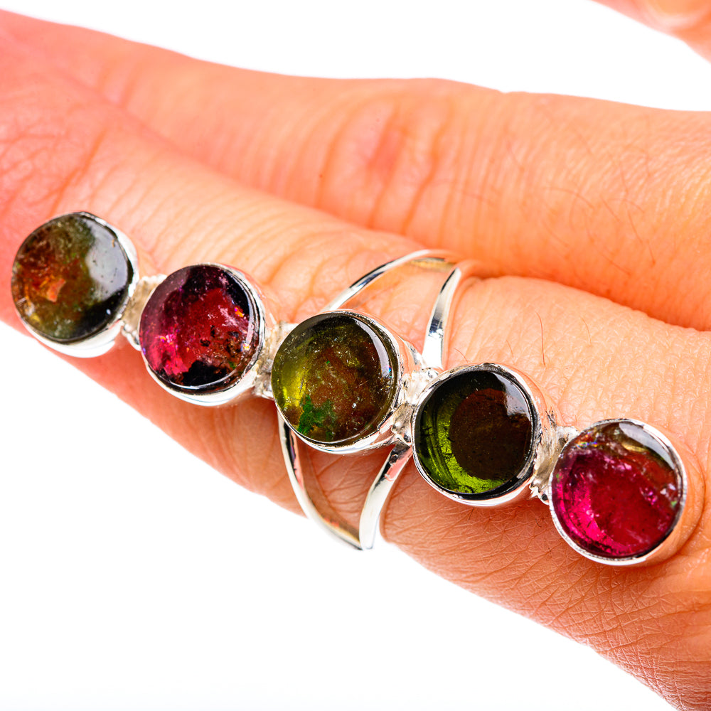 Watermelon Tourmaline Rings handcrafted by Anasilvercos - RING87479