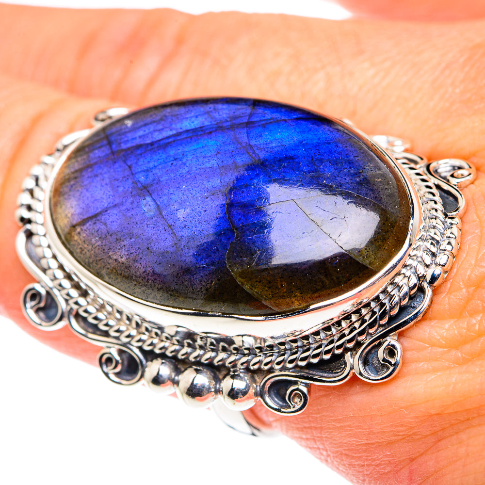Labradorite Rings handcrafted by Anasilvercos - RING87513