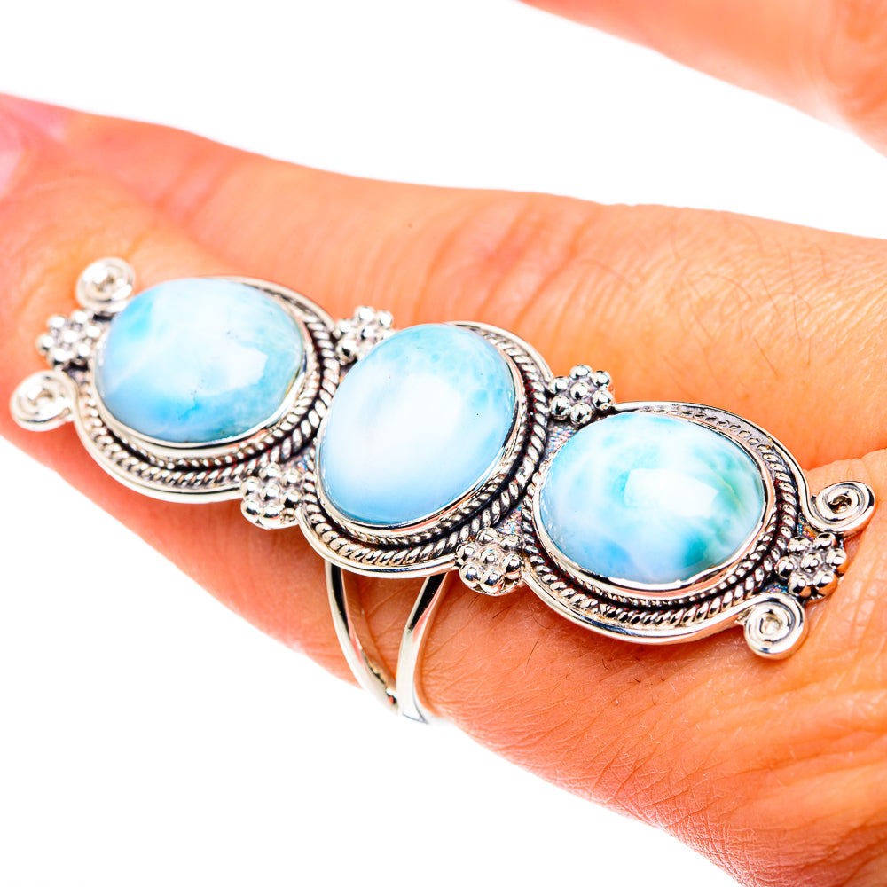 Larimar Rings handcrafted by Anasilvercos - RING87515