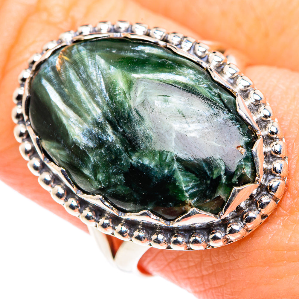 Seraphinite Rings handcrafted by Anasilvercos - RING87531