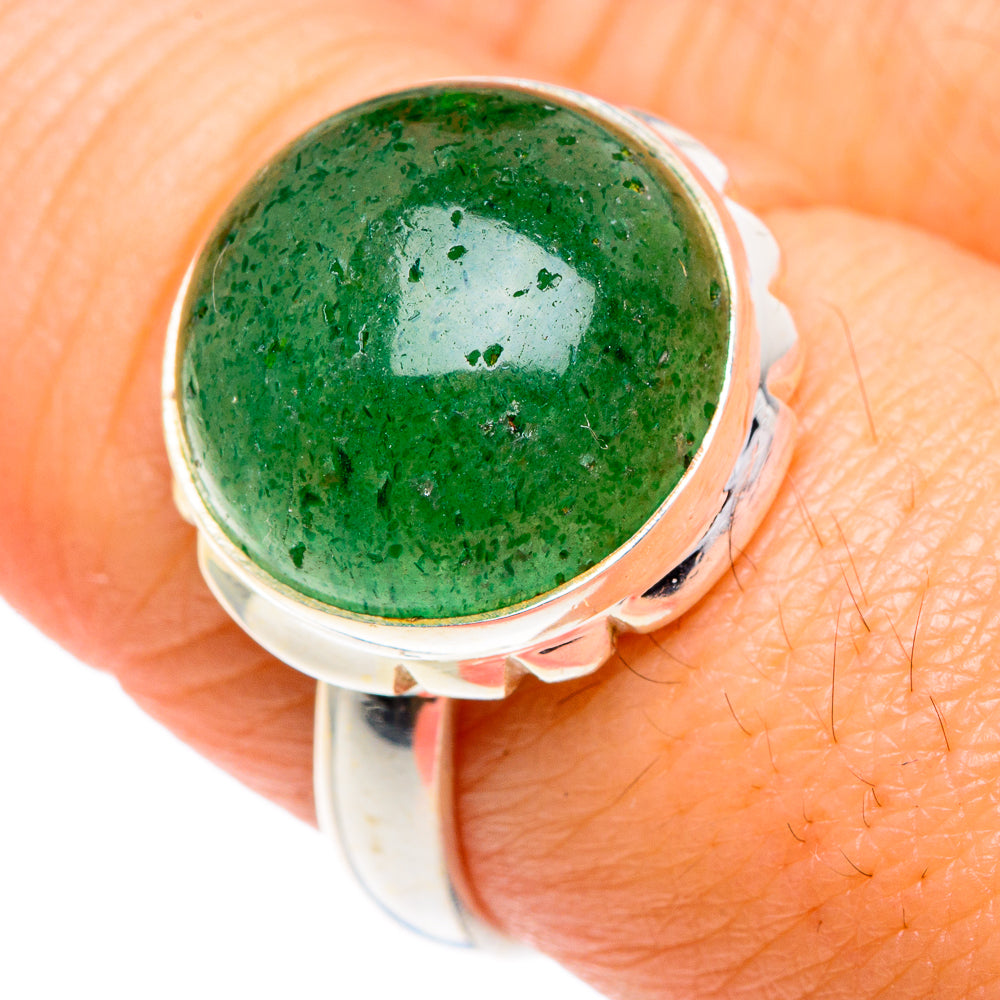 Green Aventurine Rings handcrafted by Anasilvercos - RING87532