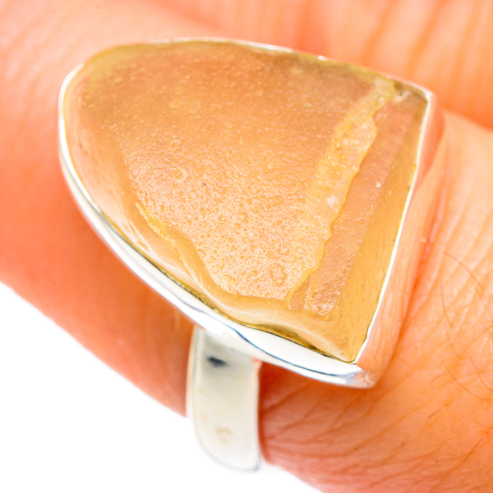 Libyan Desert Glass Rings handcrafted by Anasilvercos - RING87534