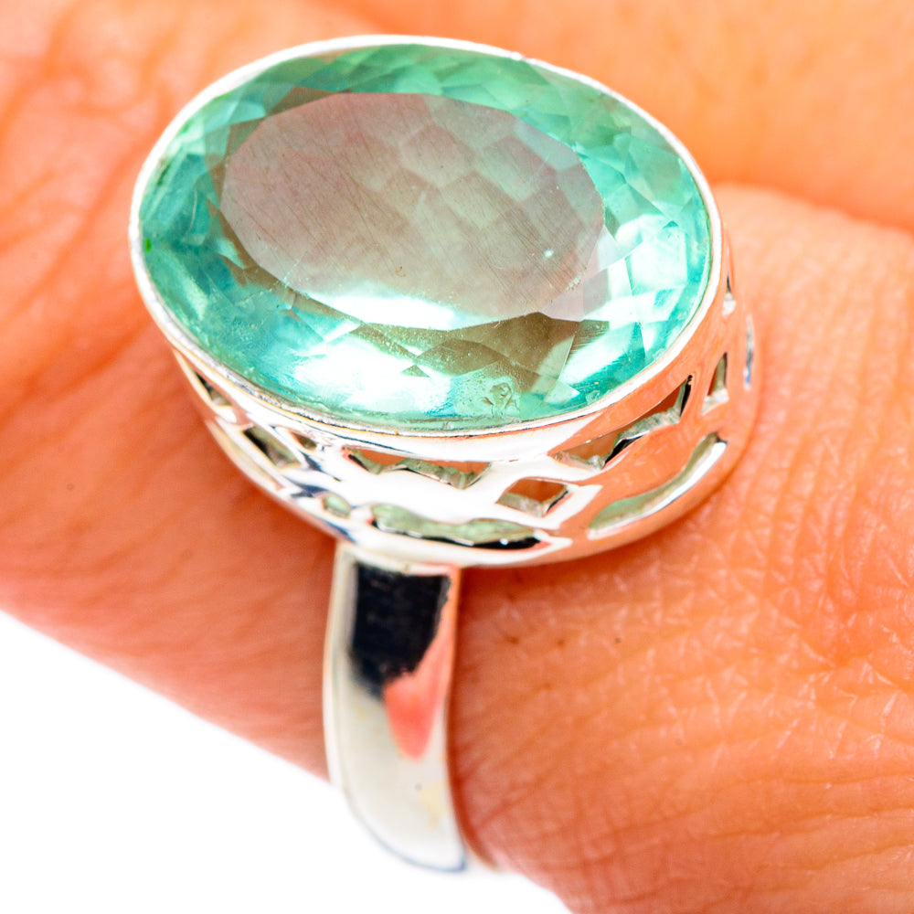 Green Fluorite Rings handcrafted by Anasilvercos - RING87549