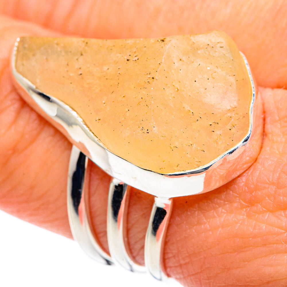 Libyan Desert Glass Rings handcrafted by Anasilvercos - RING87551