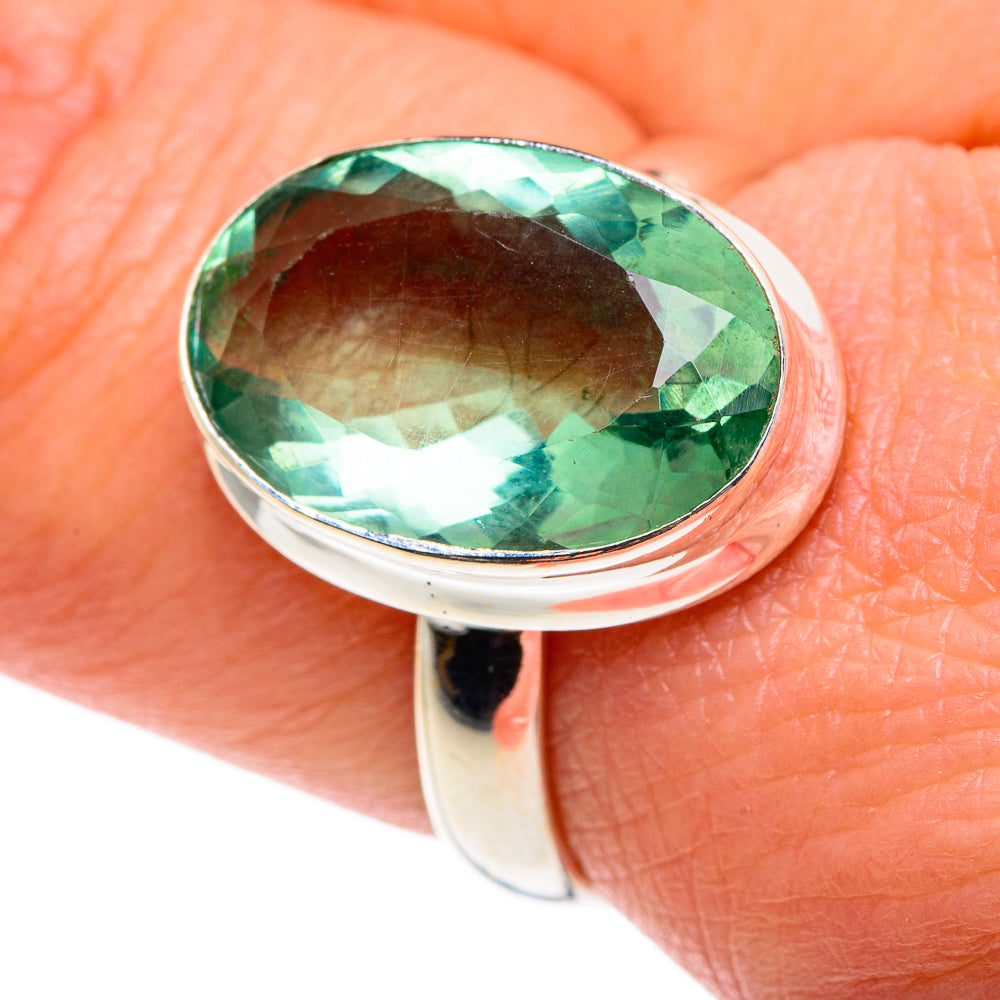 Green Fluorite Rings handcrafted by Anasilvercos - RING87565