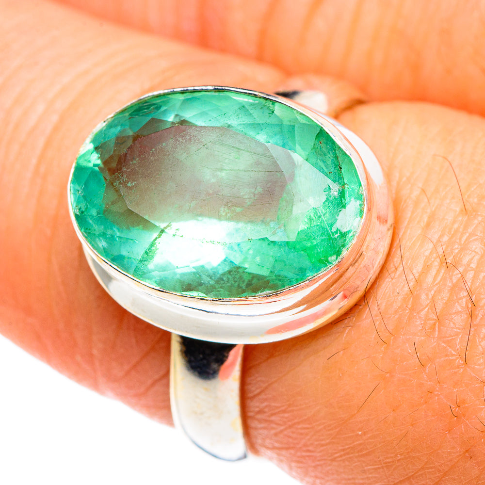 Green Fluorite Rings handcrafted by Anasilvercos - RING87579