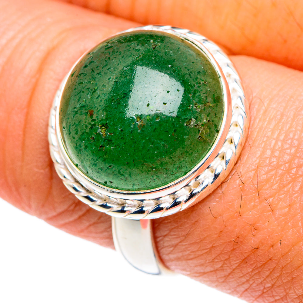 Green Aventurine Rings handcrafted by Anasilvercos - RING87590