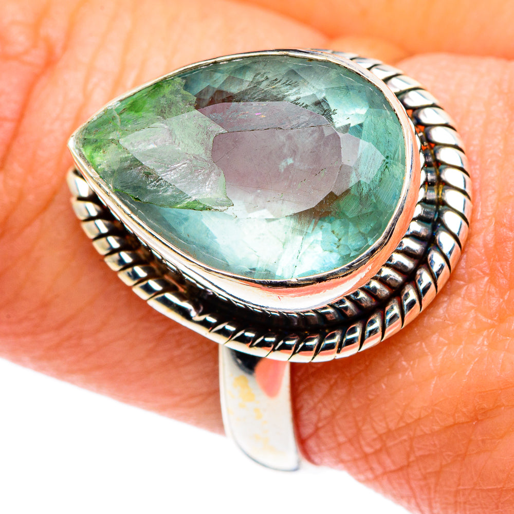 Green Fluorite Rings handcrafted by Anasilvercos - RING87596