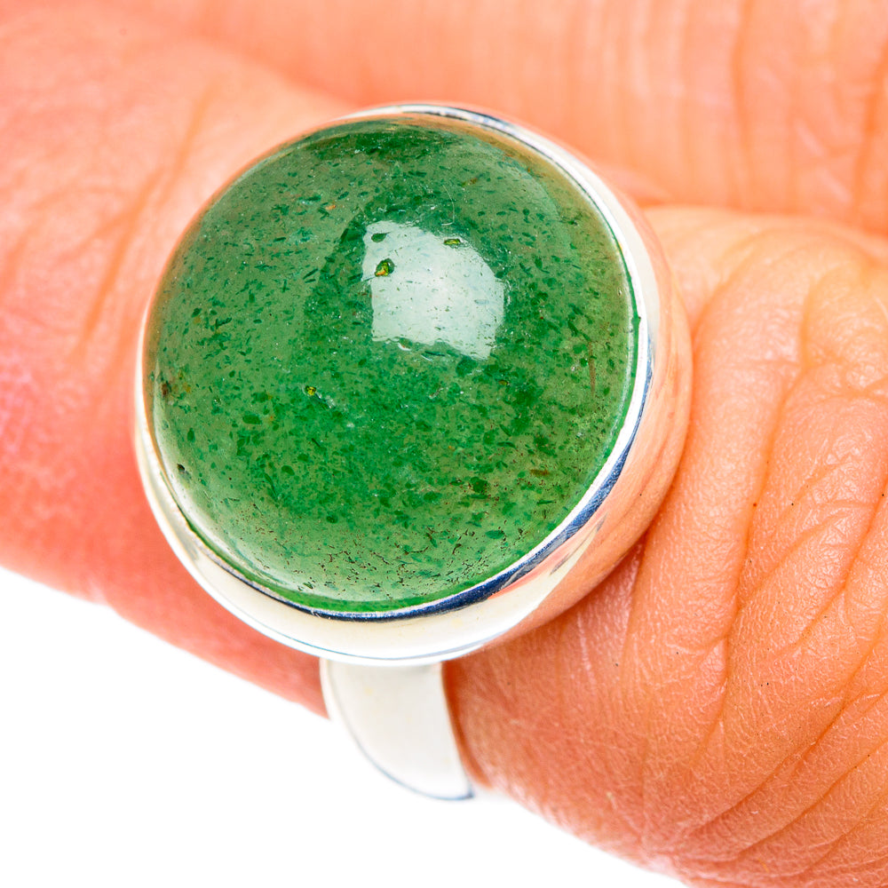 Green Aventurine Rings handcrafted by Anasilvercos - RING87599