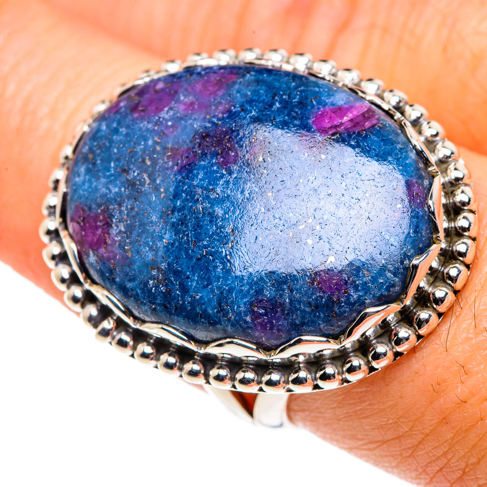 Ruby Fuchsite Rings handcrafted by Anasilvercos - RING87616