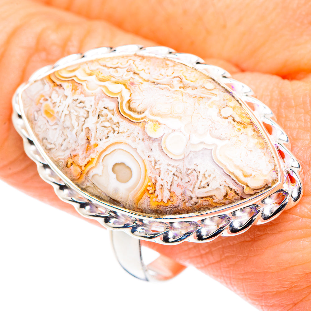 Crazy Lace Agate Rings handcrafted by Anasilvercos - RING87629