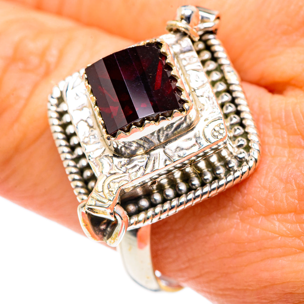 Garnet Rings handcrafted by Anasilvercos - RING87633
