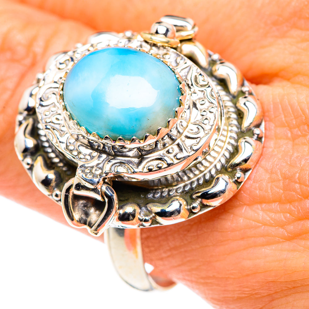 Larimar Rings handcrafted by Anasilvercos - RING87652