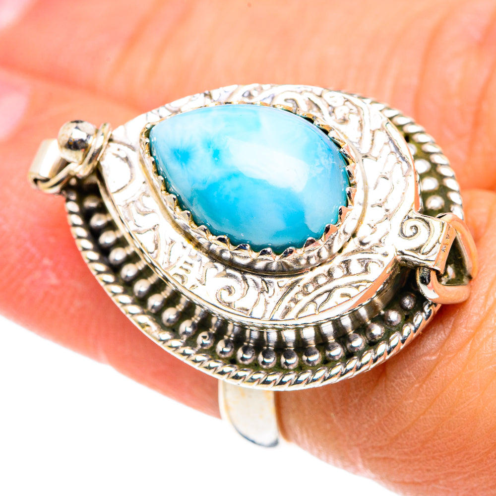Larimar Rings handcrafted by Anasilvercos - RING87653