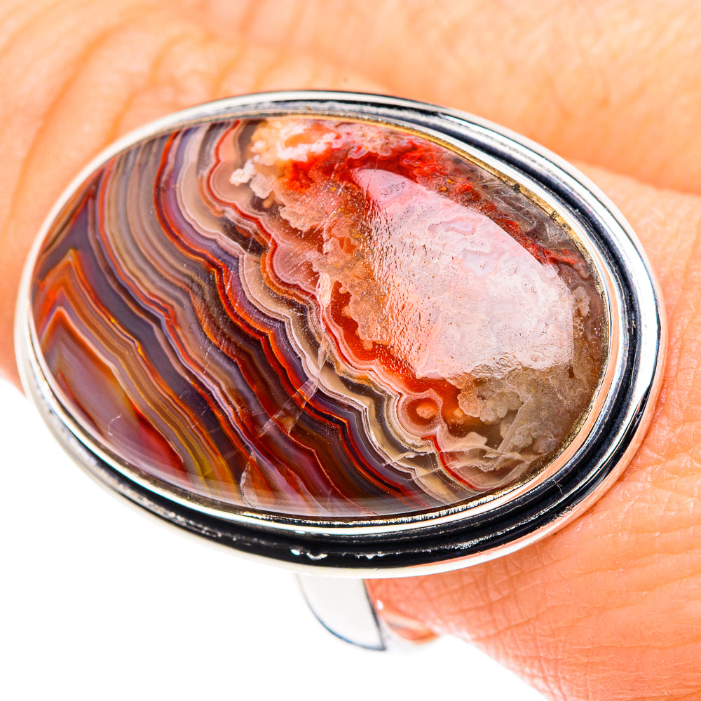 Crazy Lace Agate Rings handcrafted by Anasilvercos - RING87656