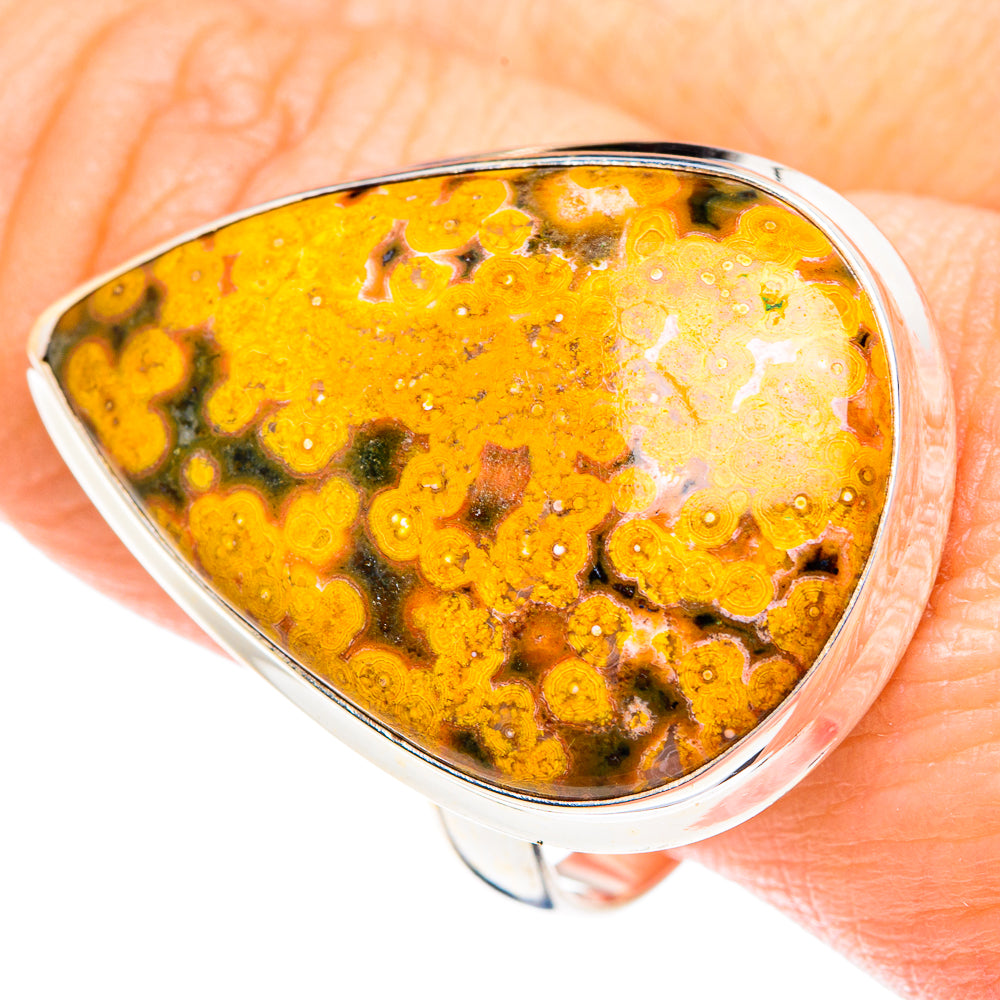 Ocean Jasper Rings handcrafted by Anasilvercos - RING87657