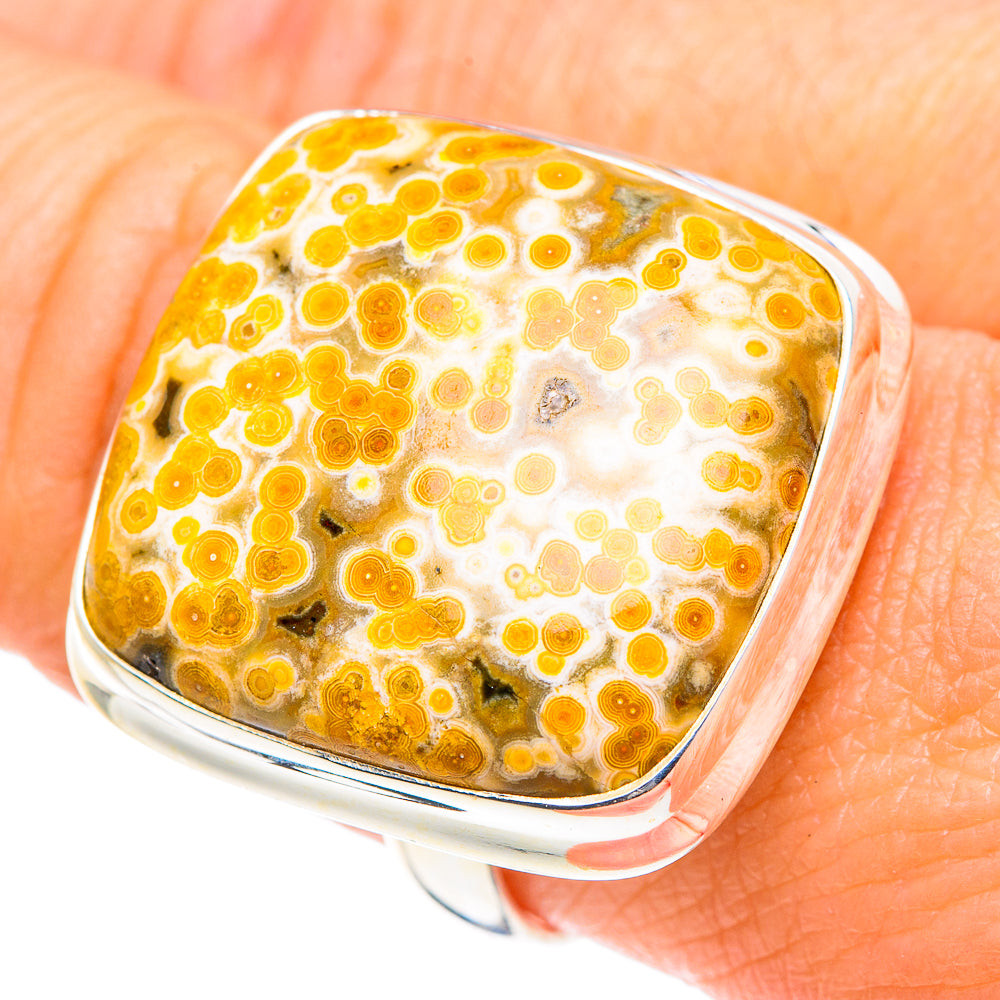 Ocean Jasper Rings handcrafted by Anasilvercos - RING87659