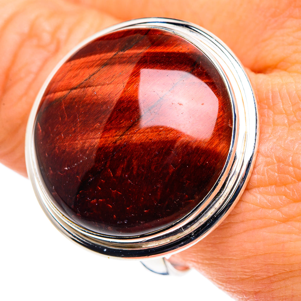 Red Tiger Eye Rings handcrafted by Anasilvercos - RING87660