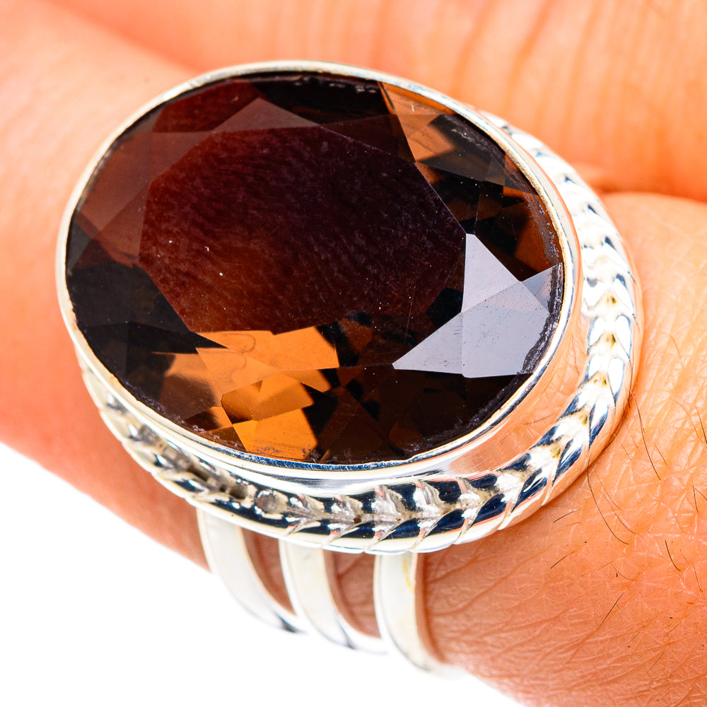 Smoky Quartz Rings handcrafted by Anasilvercos - RING87661