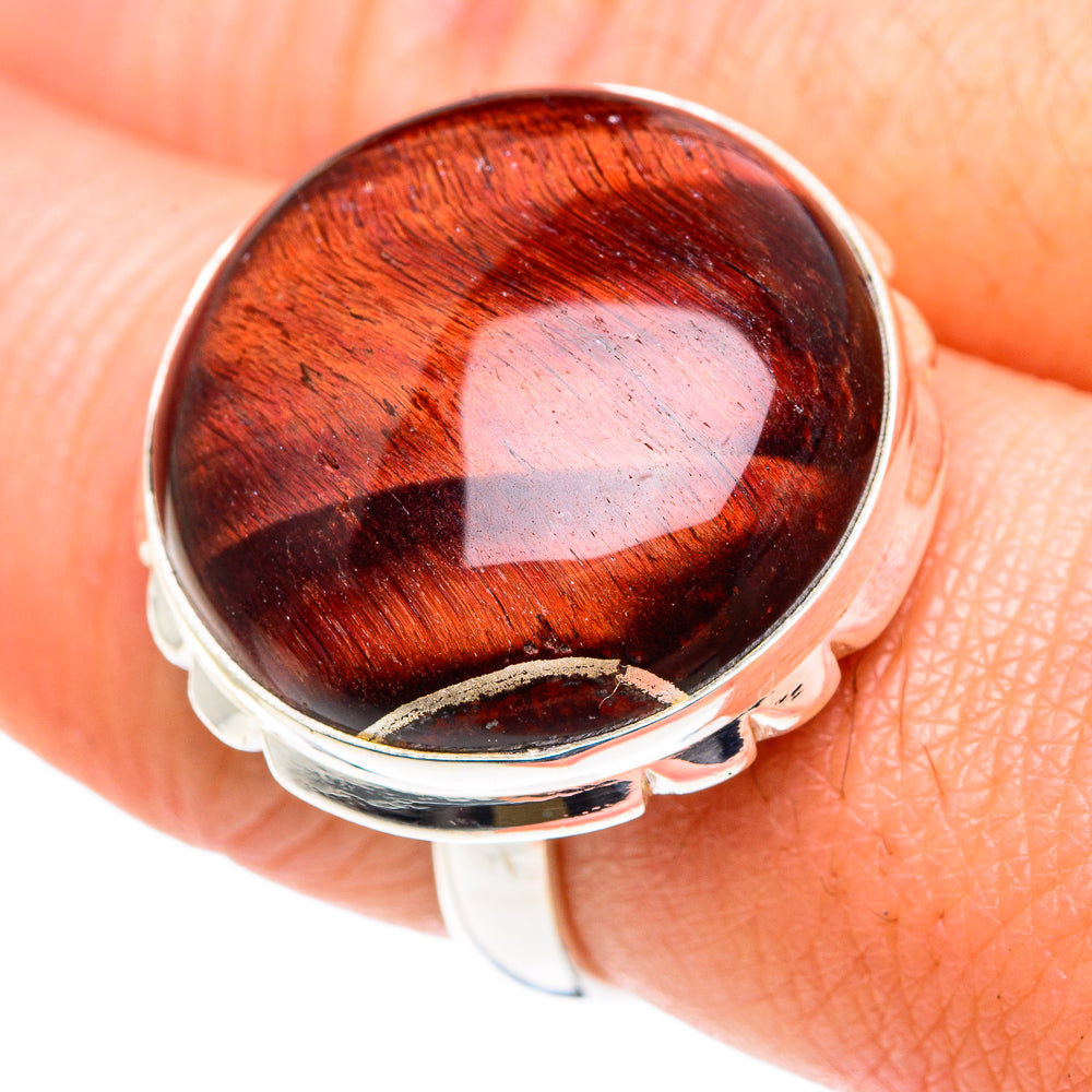 Red Tiger Eye Rings handcrafted by Anasilvercos - RING87680