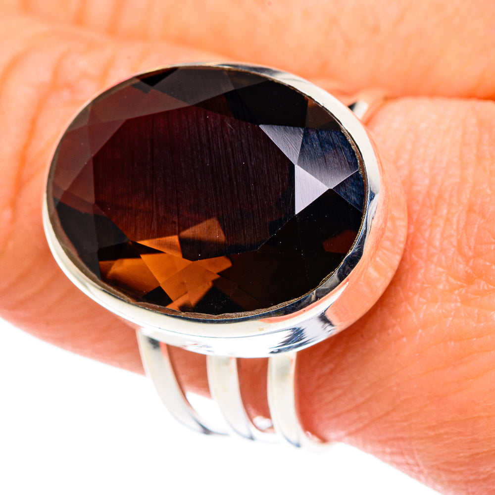 Smoky Quartz Rings handcrafted by Anasilvercos - RING87681