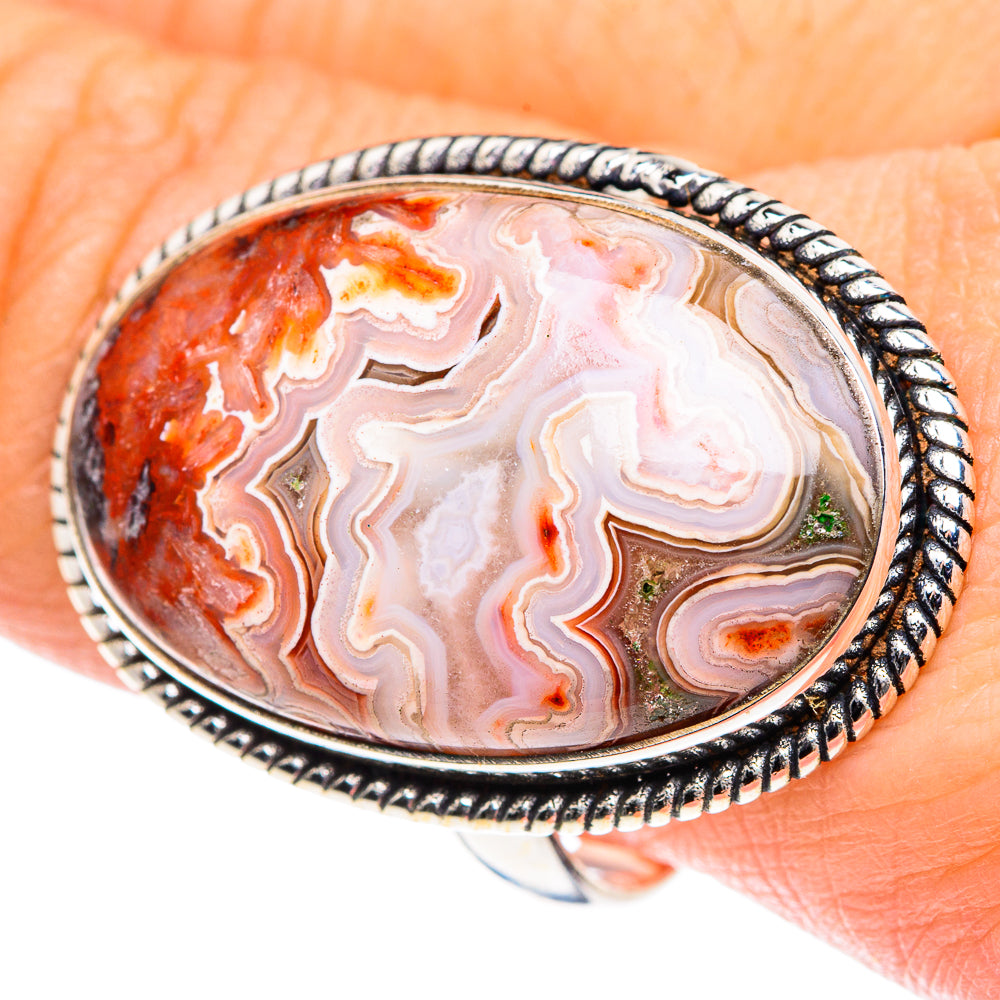 Crazy Lace Agate Rings handcrafted by Anasilvercos - RING87698