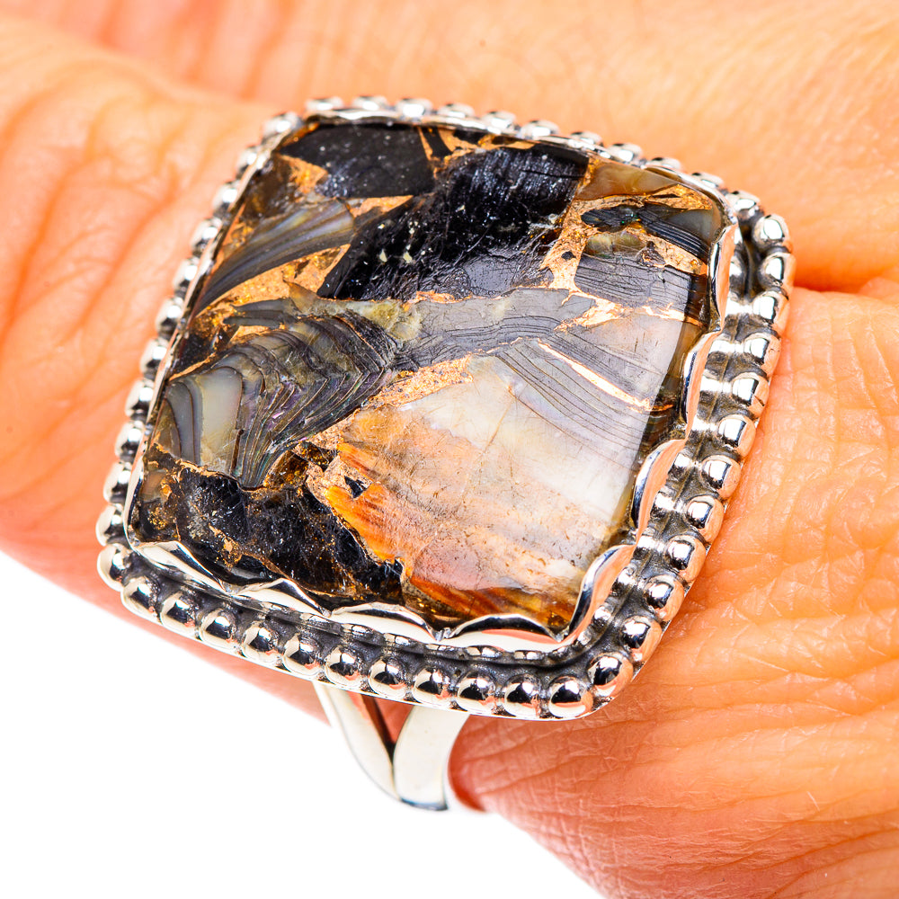 Black Copper Onyx Rings handcrafted by Anasilvercos - RING87703