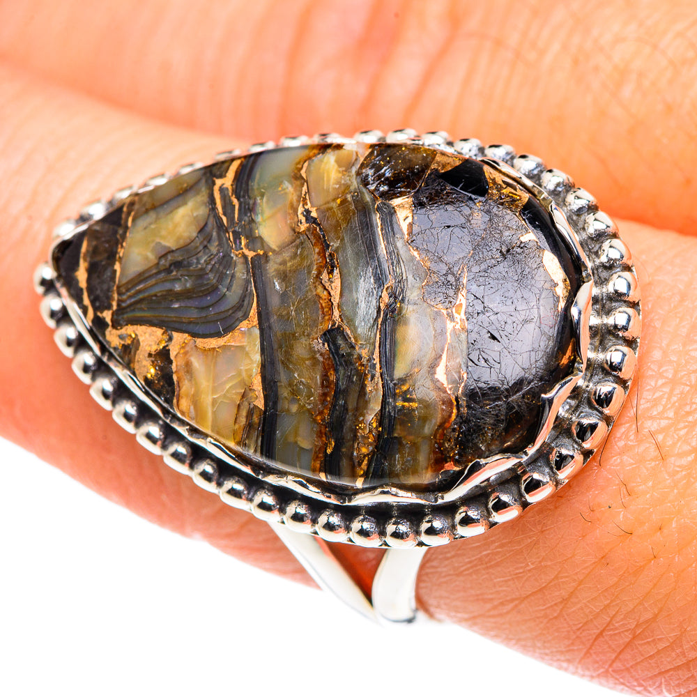 Black Copper Onyx Rings handcrafted by Anasilvercos - RING87726