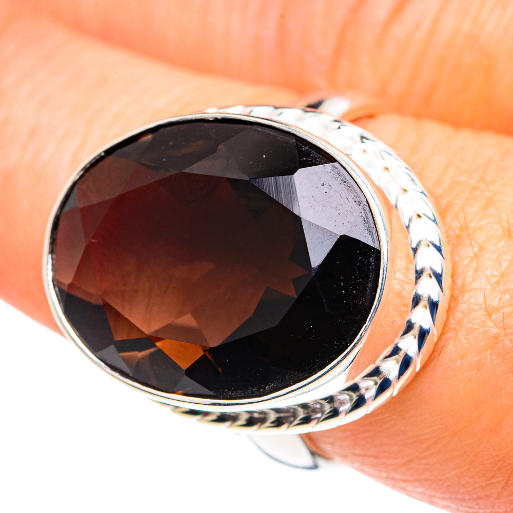 Smoky Quartz Rings handcrafted by Anasilvercos - RING87728
