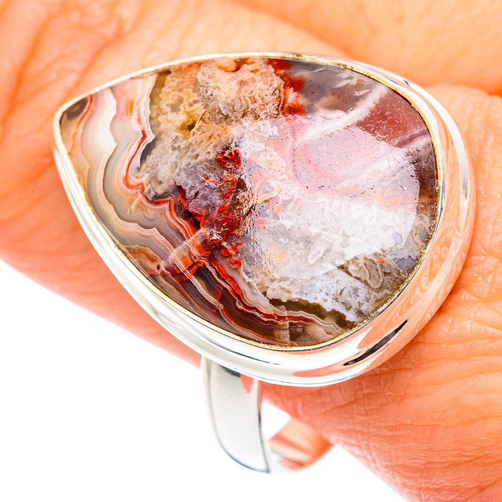 Crazy Lace Agate Rings handcrafted by Anasilvercos - RING87760