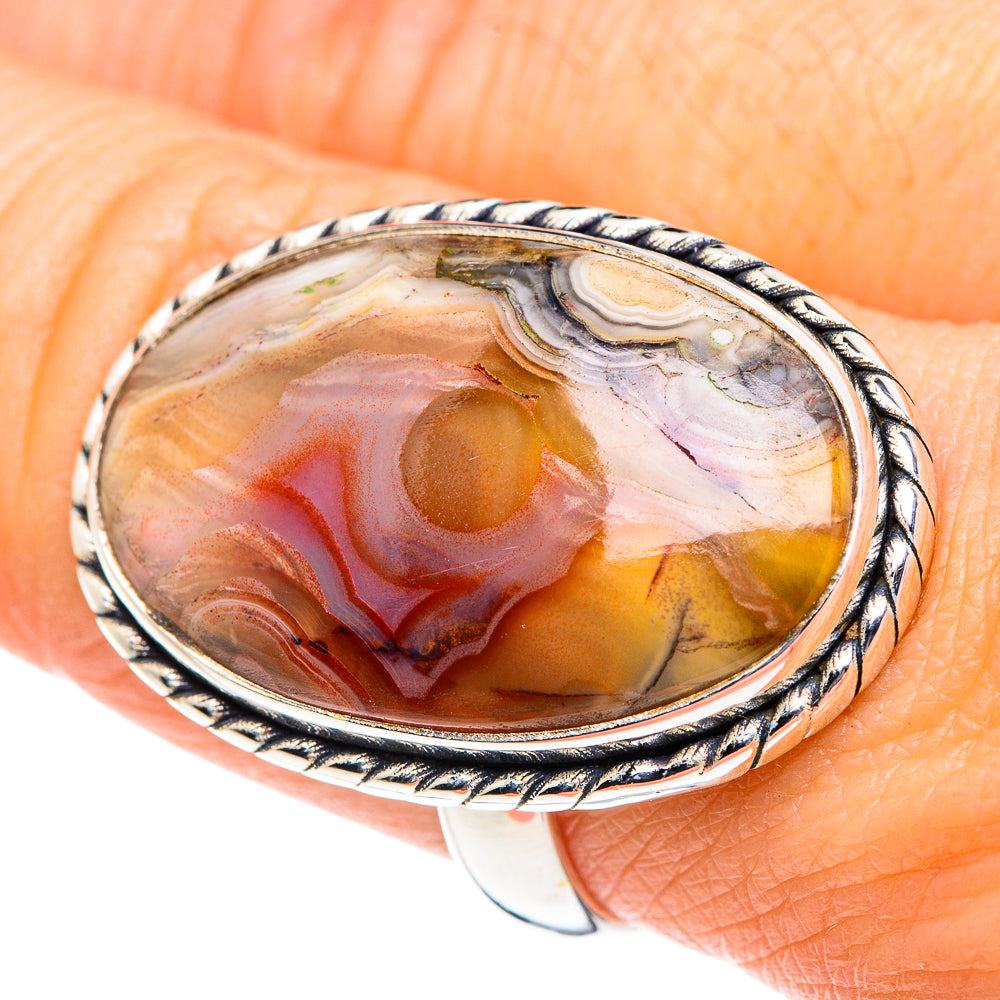 Crazy Lace Agate Rings handcrafted by Anasilvercos - RING87762