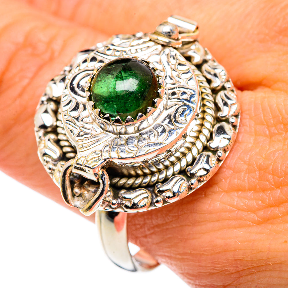 Green Tourmaline Rings handcrafted by Anasilvercos - RING87786
