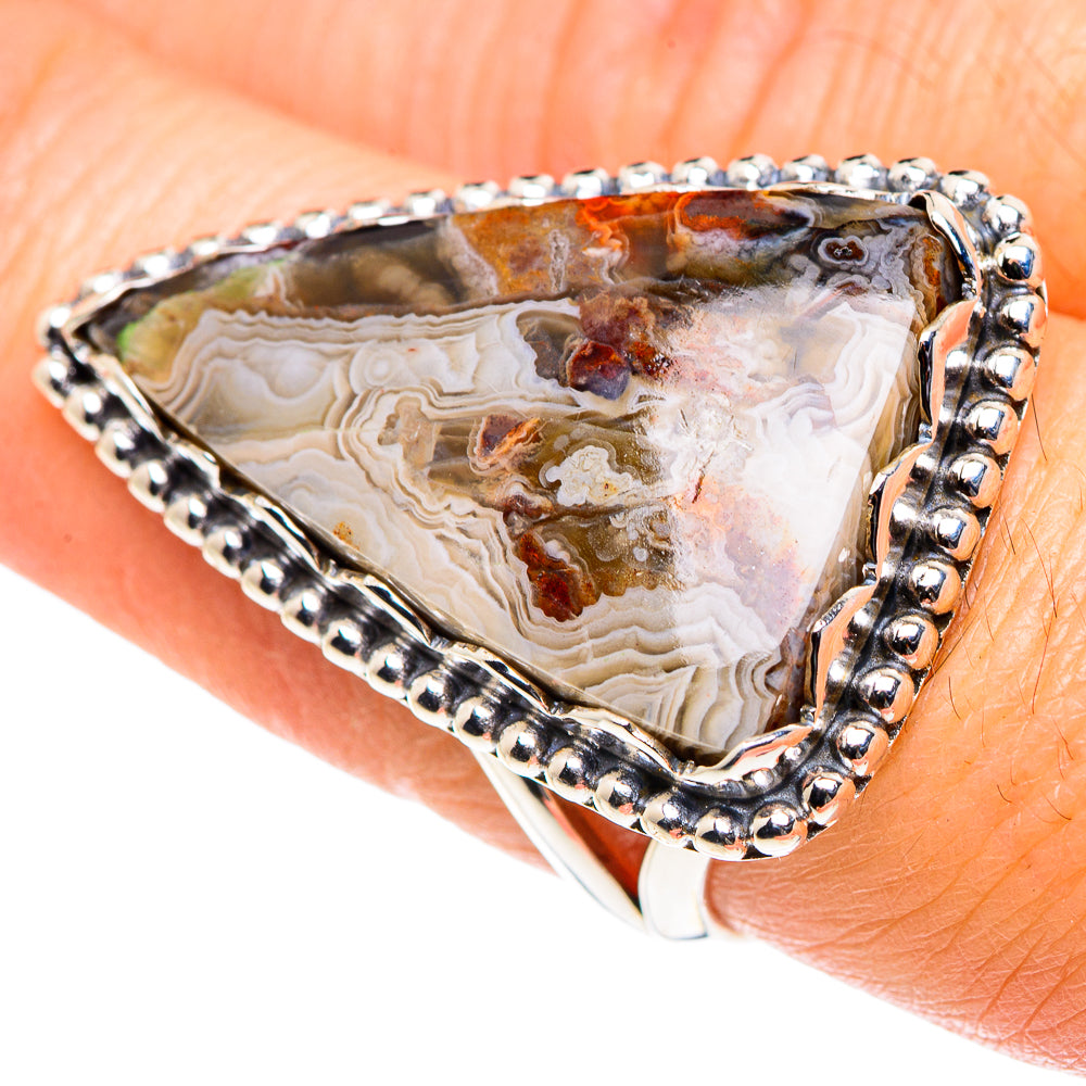 Laguna Lace Agate Rings handcrafted by Anasilvercos - RING87795